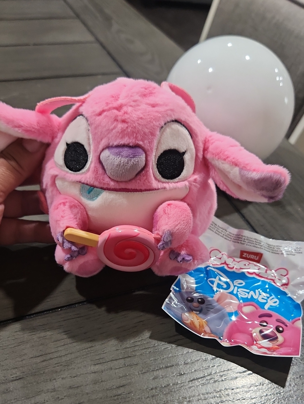 Disney Pink Angel Plush with Lollipop